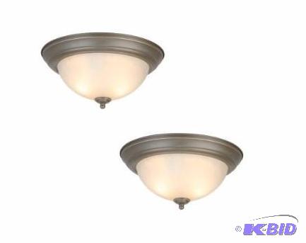 Commercial Electric2-Light Oil Rubbed Bronze Flush Mount (2-Pack)Box Damaged.  All there