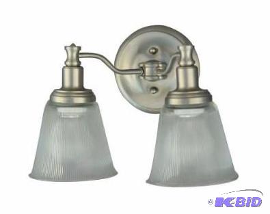 Marth Stewart Wayland 2 Light Brushed Nickel Plated Vanity Light.  New in Box.  All there.
