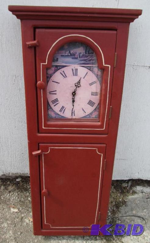 lot 1 image: Large hanging clock, 15 x 42 inches...