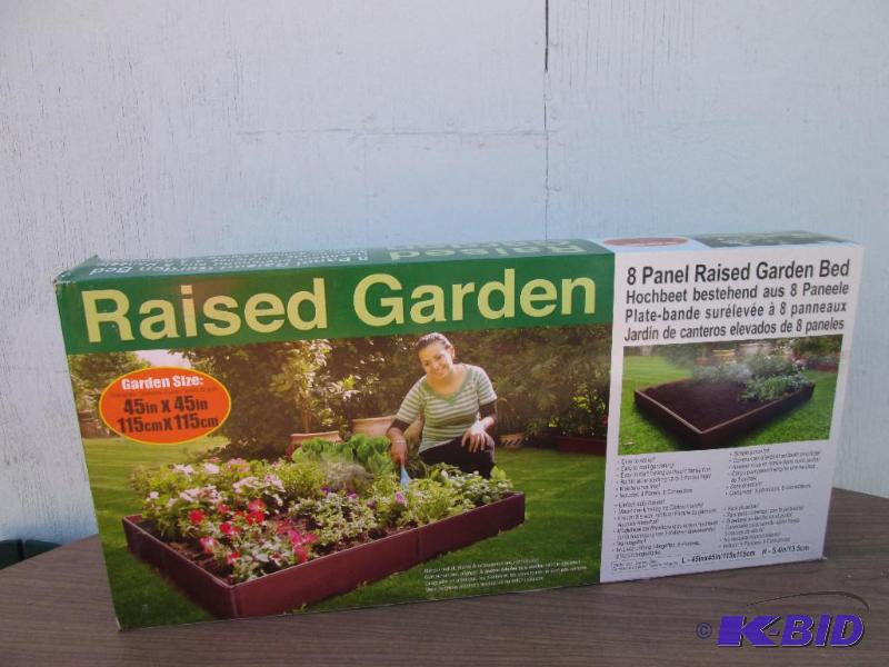lot 101 image: 8 panel raised garden bed, makes a 45 x 45 in...