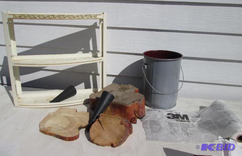 lot 137 image: Cut wood pieces for crafting, nice clean meta...