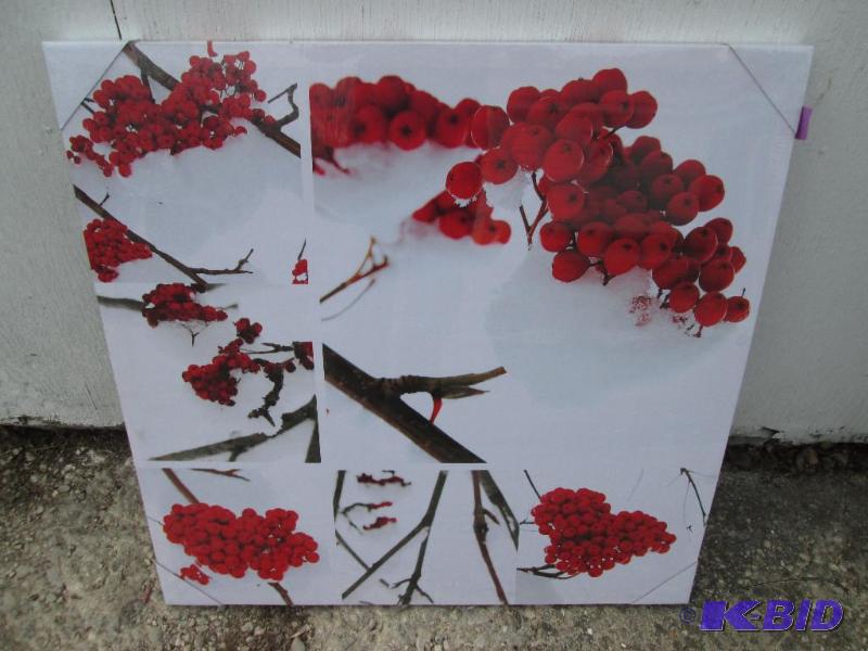 lot 3 image: Wall dcor on canvas, new in shrink wrap, 32 x...