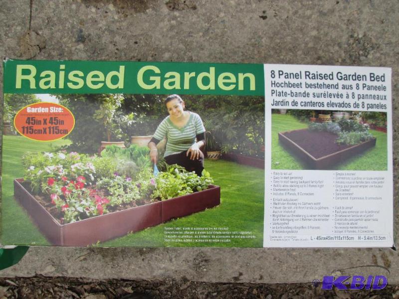 lot 33 image: 8 panel raised garden bed, makes a 45 x 45 in...