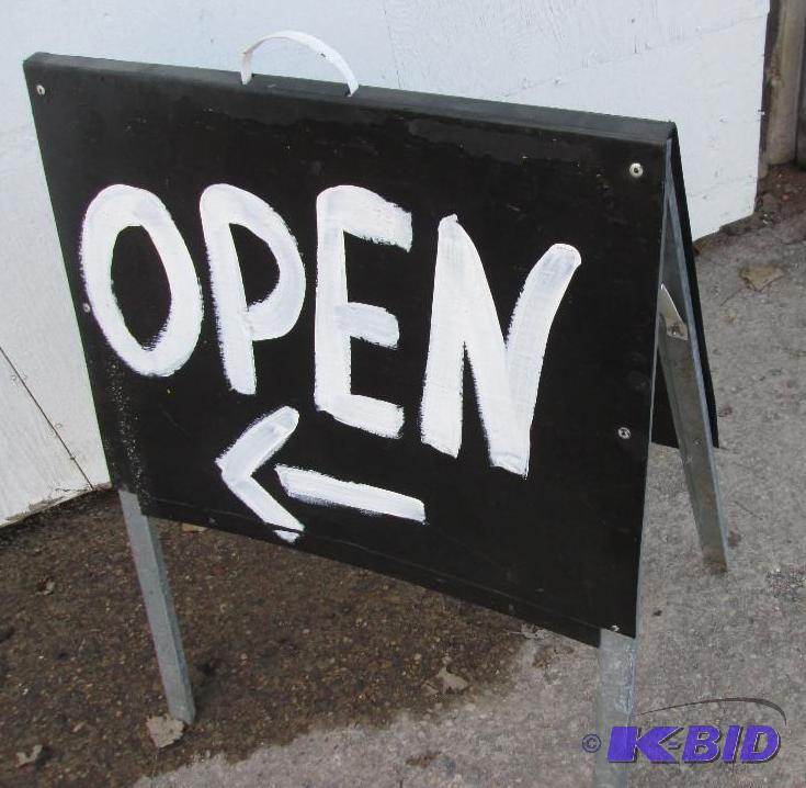 lot 37 image: Folding OPEN sign...