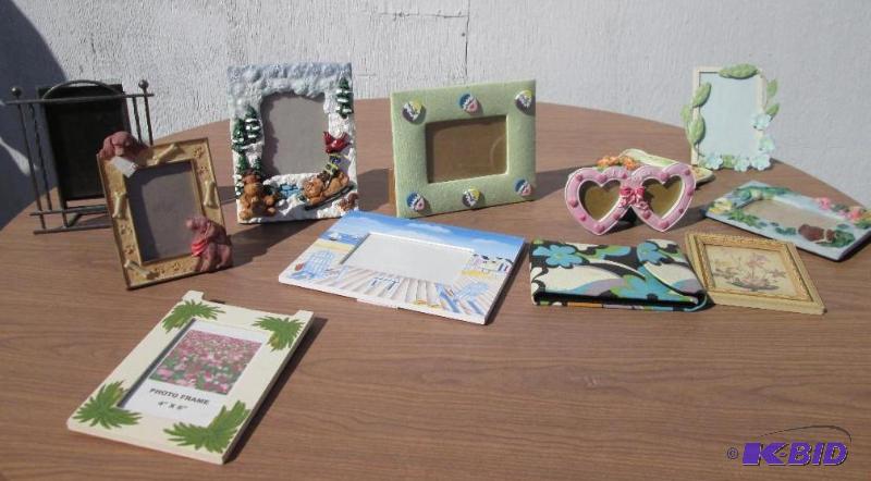 lot 53 image: Lot of assorted picture frames, all decorated...