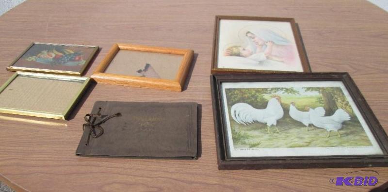 lot 54 image: Lot of framed art and a vintage photograph al...