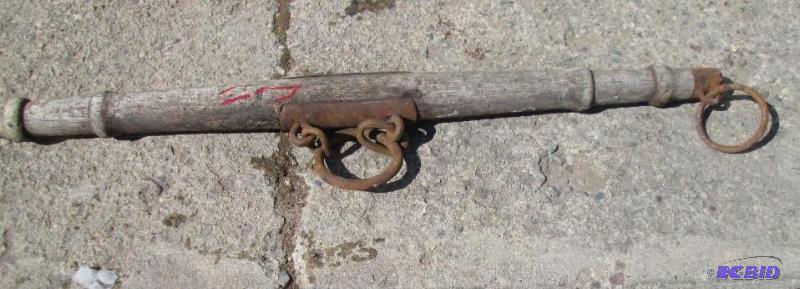 lot 75 image: Vintage horse hitch bar...