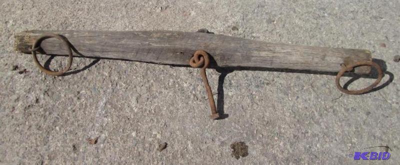 lot 77 image: Vintage horse hitch bar...