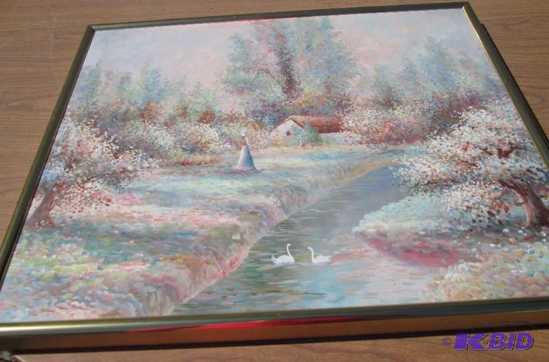 lot 93 image: Real oil painting, 24 x 20 inches...