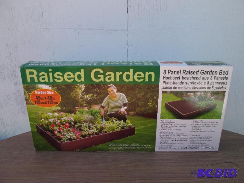 lot 96 image: 8 panel raised garden bed, makes a 45 x 45 in...