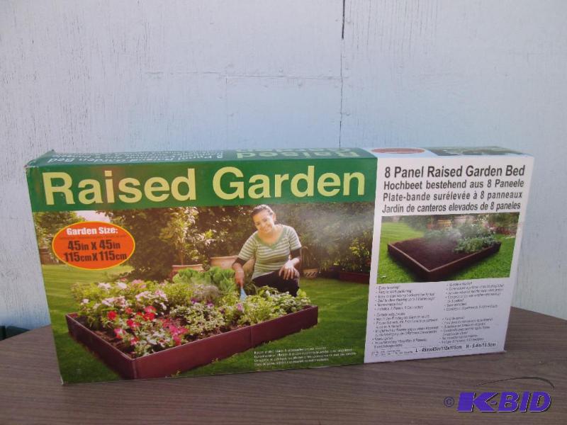 lot 99 image: 8 panel raised garden bed, makes a 45 x 45 in...