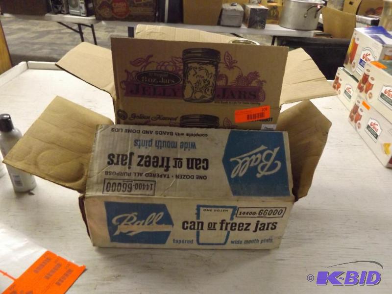 2 boxes of used canning jars...