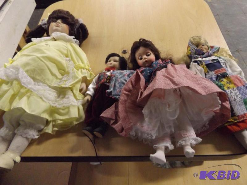 4 Porcelain Dolls...