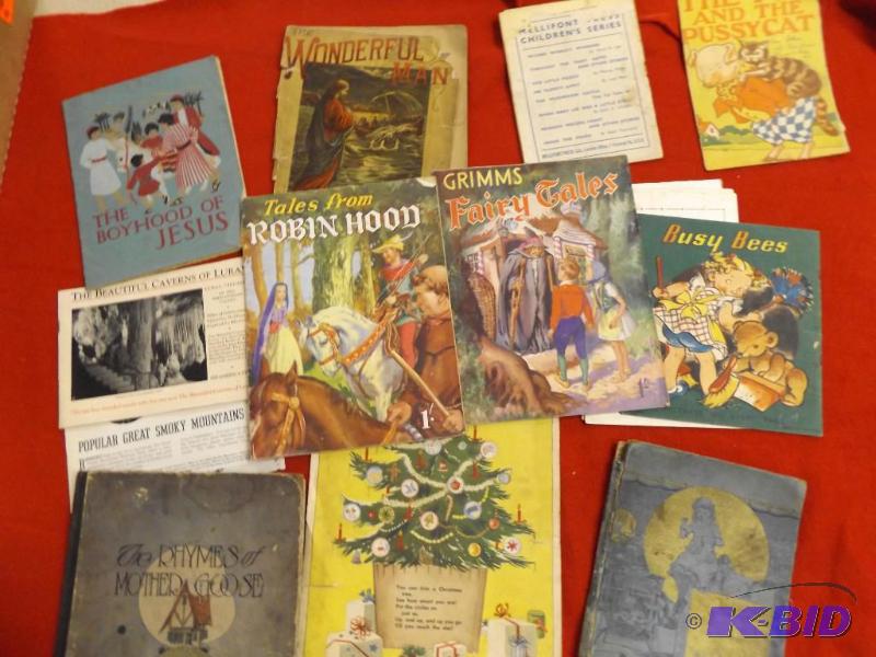 Old books, The Rhymes of Mother Goose, Tales ...