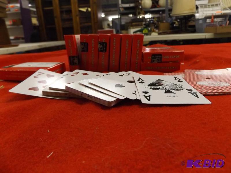 10 decks of playing cards, these have been pu...