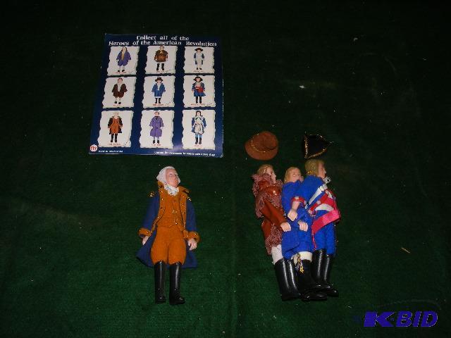 Four Heroes of the American Revolution Dolls...