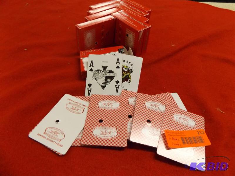 10 decks of playing cards, all punched, from ...