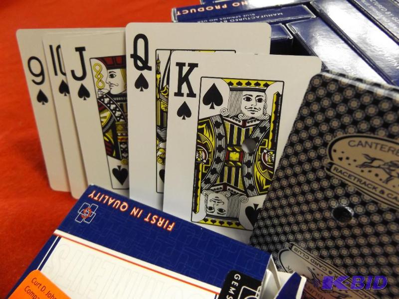 10 decks of playing cards, all punched, from ...
