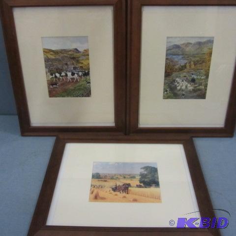 lot 47 image: Three Framed Farm Prints