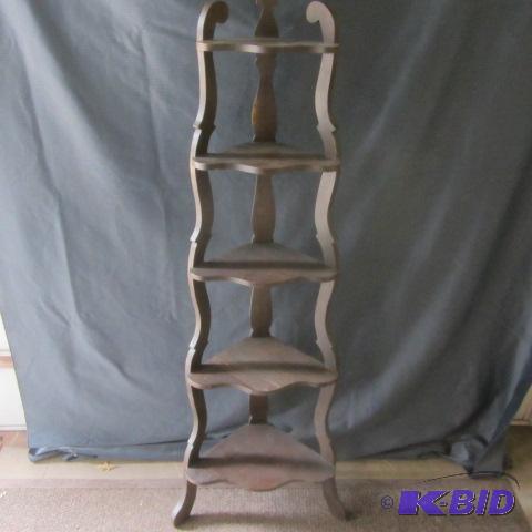 lot 53 image: Wooden Corner Shelf