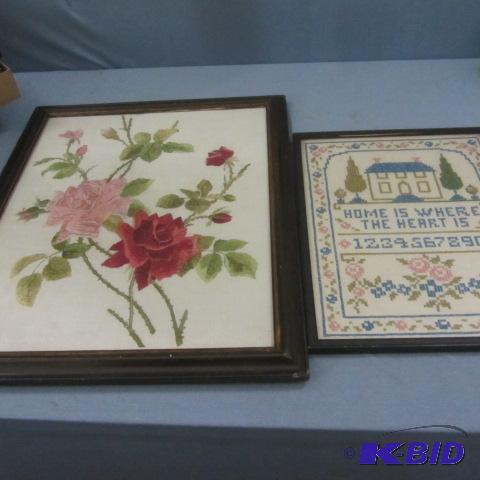 lot 76 image: Vintage Framed Embroidery