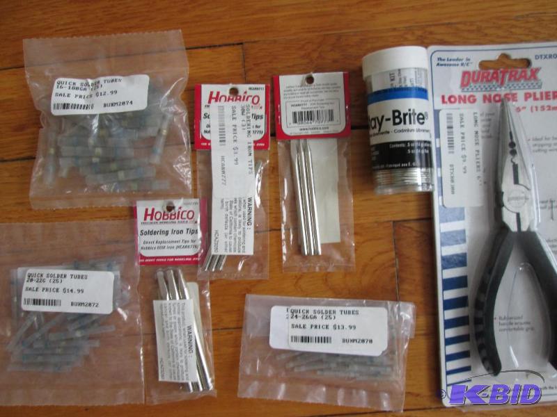 lot 124 image: Lot of soldering supplies and a ling nose hob...