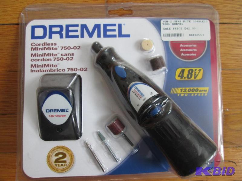 lot 19 image: Dremel cordless MiniMite 13000 RPM two speed ...