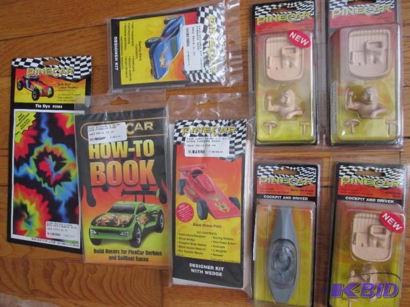 lot 37 image: Lot of assorted Pinewood Derby car painting, ...