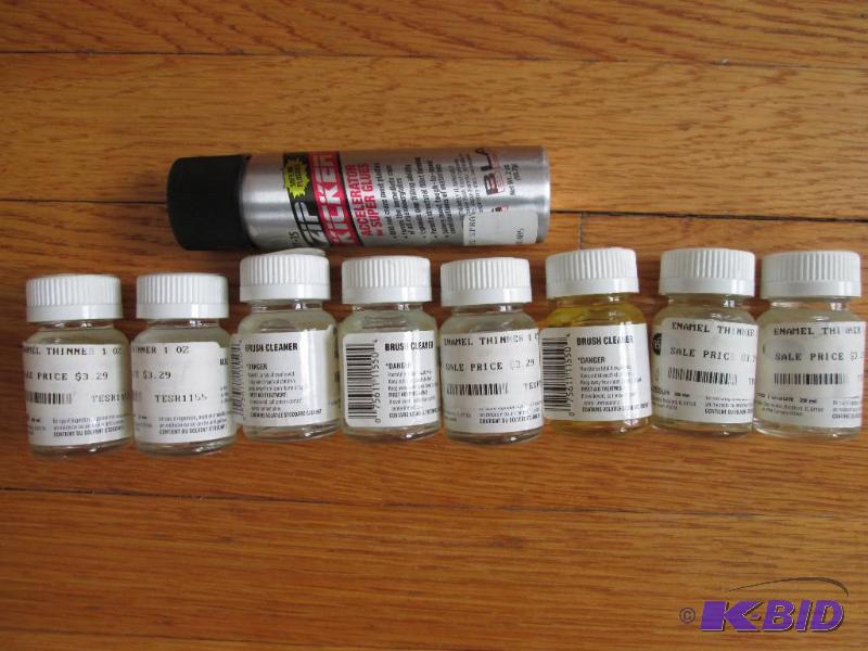 lot 40 image: Lot of model paint thinners, and brush cleane...