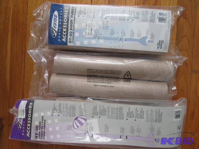 lot 46 image: Lot of 3 packs BT-80 body tubes for model roc...