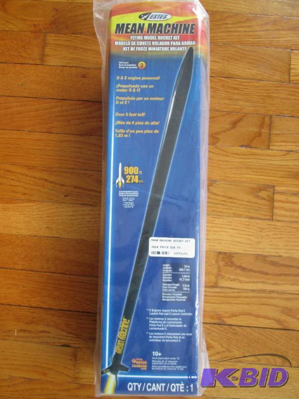 lot 47 image: Estes Mean Machine flying model rocket kitove...