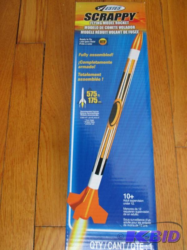 lot 56 image: Estes Scrappy flying model rocket...