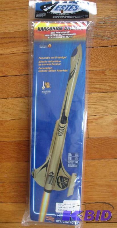 lot 68 image: Estes Xarconian Cruiser model rocket kit...
