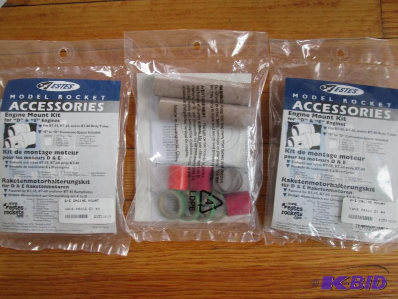 lot 81 image: Lot of engine mounts for D and E model rocket...