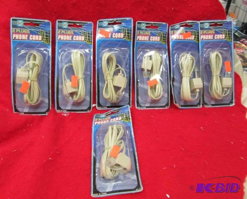 Qty 7 Telnet 2 Plug phone cords...