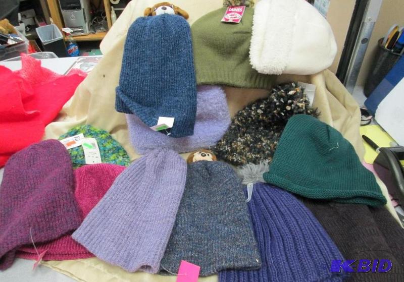 Qty 13 Assortment of winter hats and sizes...