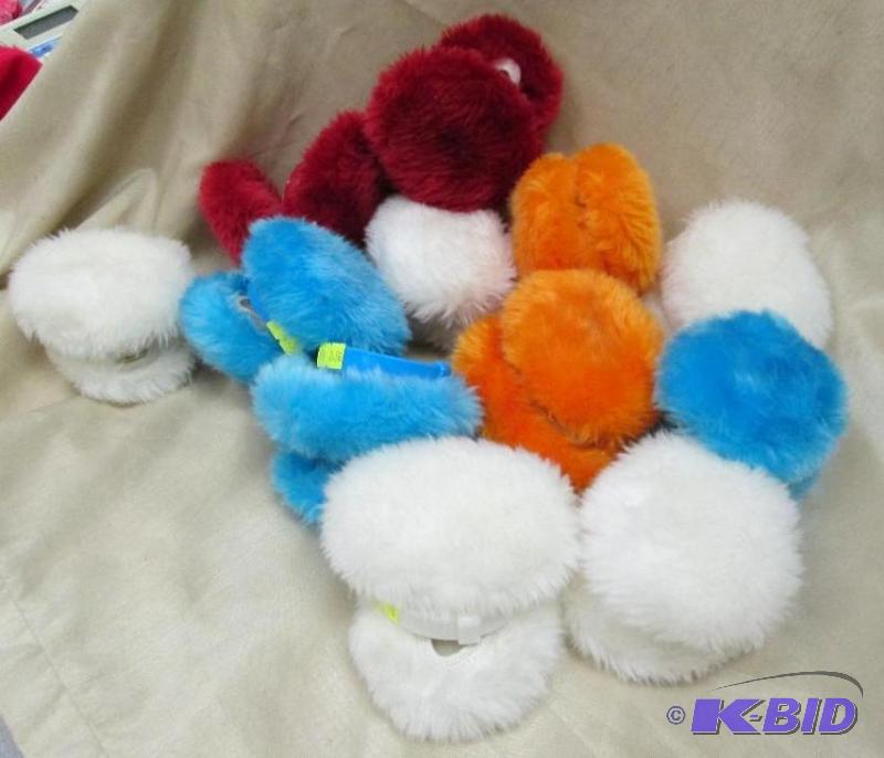 Qty 12 pairs of ear muffs color red, light bl...
