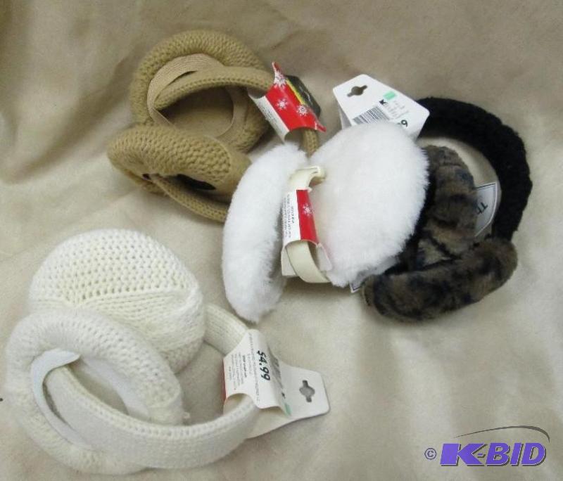 Qty 4 pairs of ear muffs, in different colors...