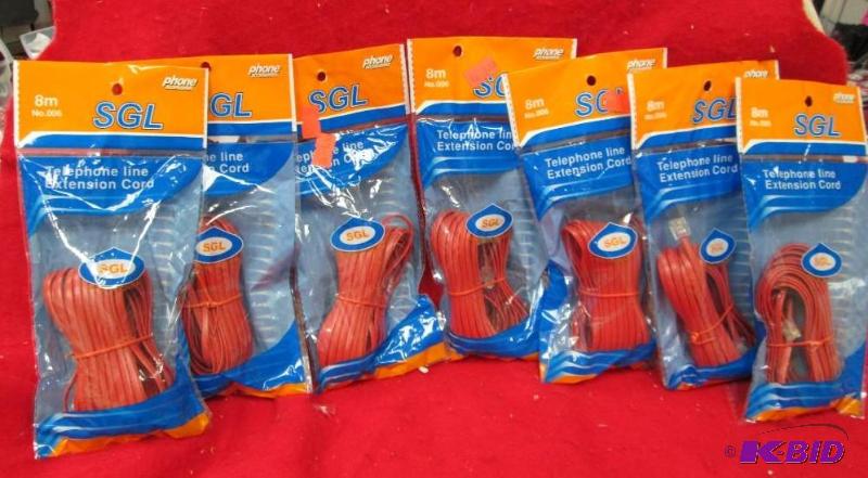 Qty 7 SGL 8m Telephone line extension cord co...
