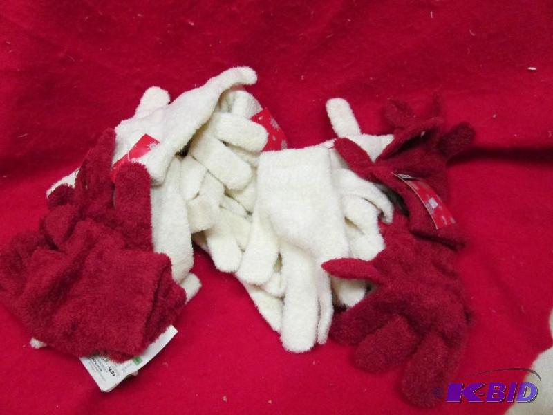 Qty 8 pairs of Joe Boxer soft white gloves...