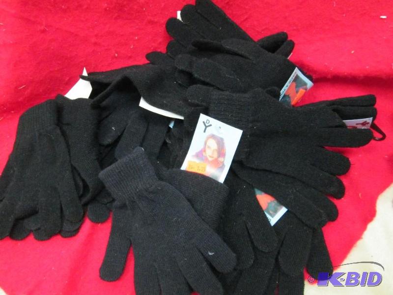 Qty 14 pairs of David and Young thin black gl...
