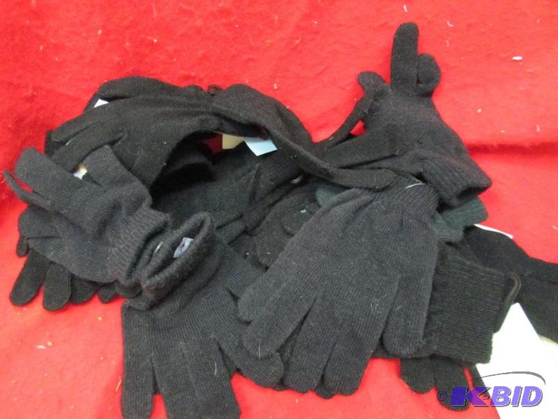 Qty 12 pairs of David and Young thin black gl...
