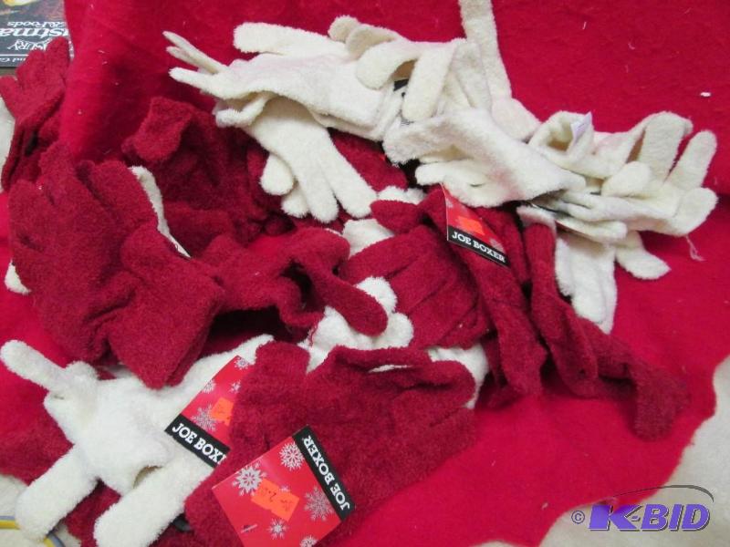 Qty 16 pairs of Joe Boxer soft white and red ...