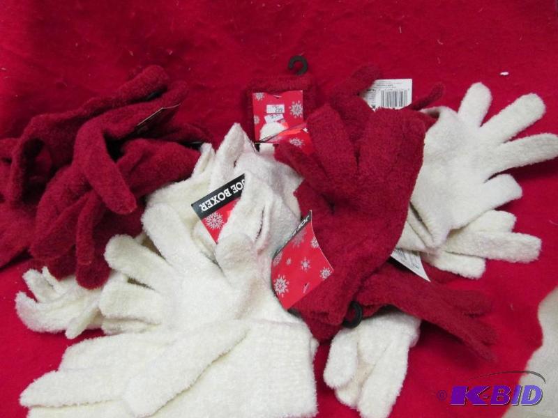 Qty 13 pairs of Joe Boxer soft white and red ...