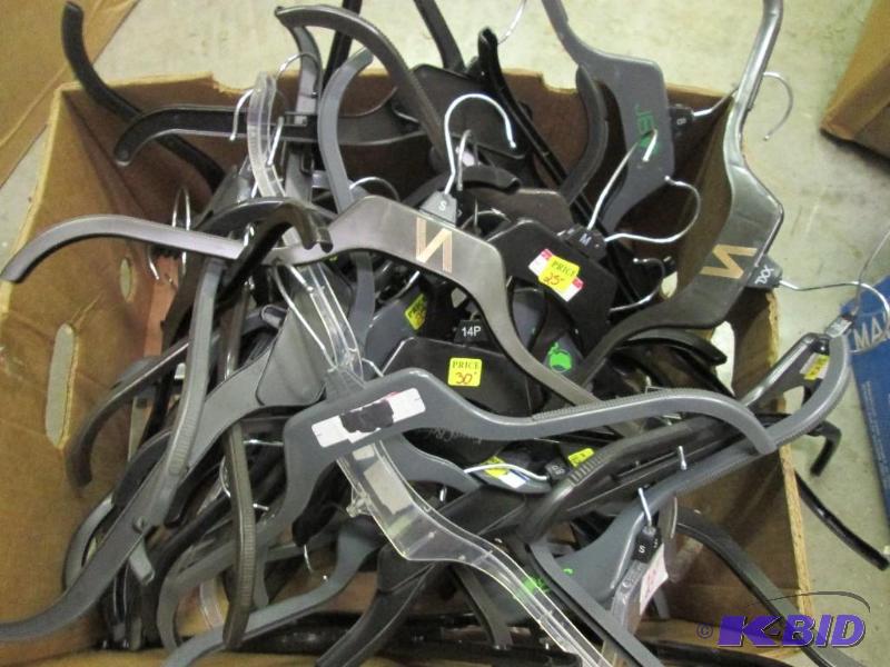 Box of nice plastic hangers, rubber grip shou...