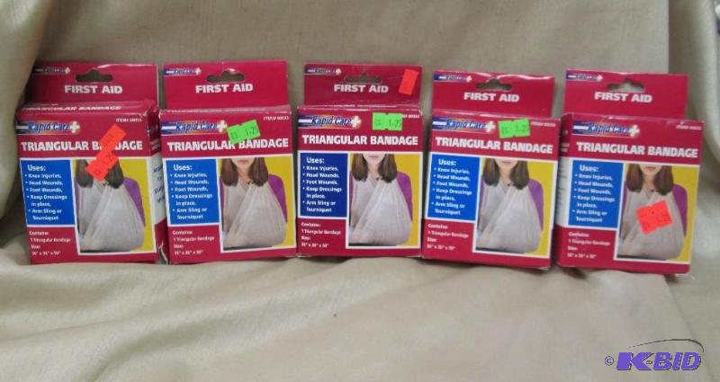 Qty 5 Rapid care Triangular bandage...