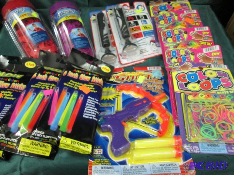 water balloons, color loops, glow sticks...