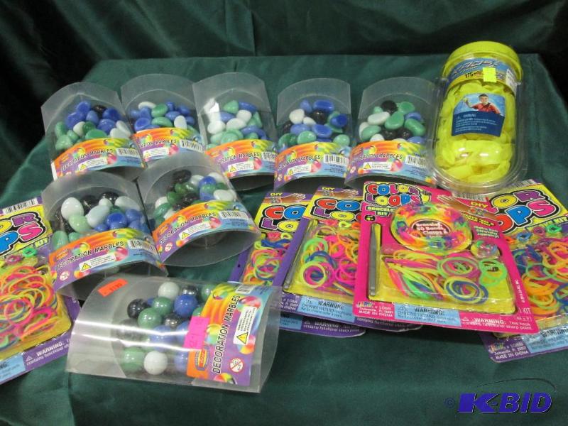 water balloons color loops, decoration marble...