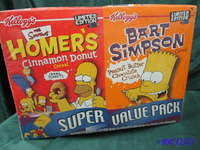 homer Simpson unopened box two pack of cereal...