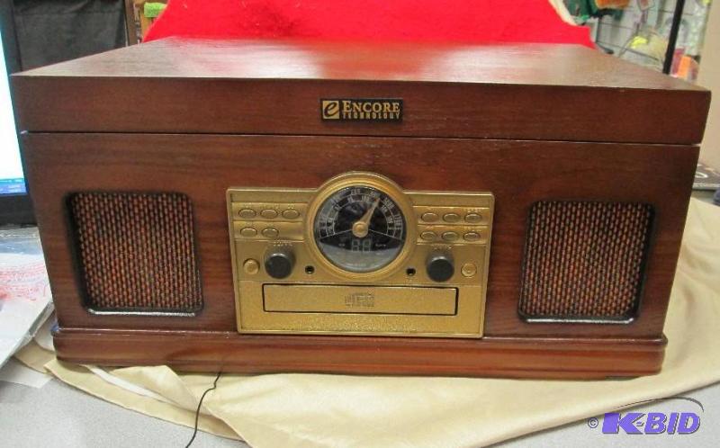 Encore Technology turntable with stereo cd, c...
